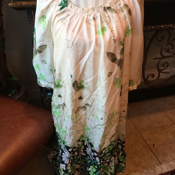 ANTHROPOLOGIE SILK Dress w Slip - Picture 2 of 8